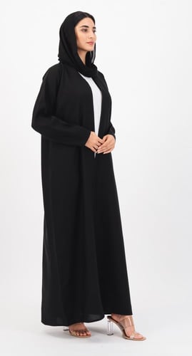 عباية سوداء ناعمة سادة
