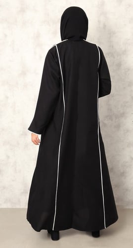 عباية نصف كلوش قيطان أبيض