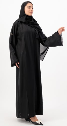 عباية برج الميزان تطريز أسود