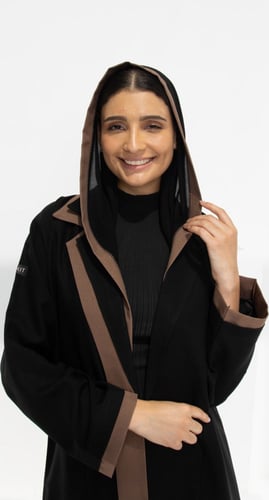 عباية ياقة لحمي ربع كلوش