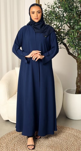 عباية كلوش أزرار كحلي