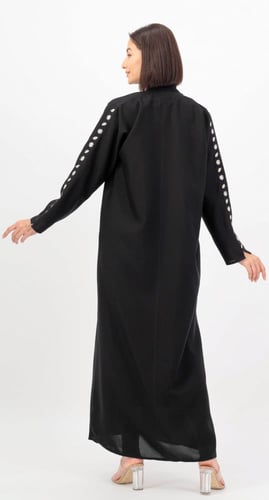 عباية تطريز زهرة الأقحوان أكتاف