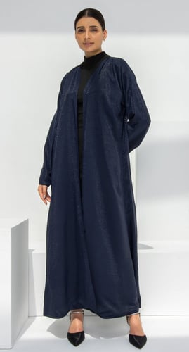 عباية دبل فيس كحلي وأسود