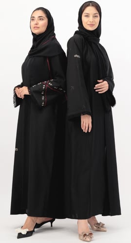 عباية برج القوس تطريز أسود