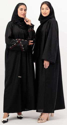 عباية برج القوس تطريز أسود