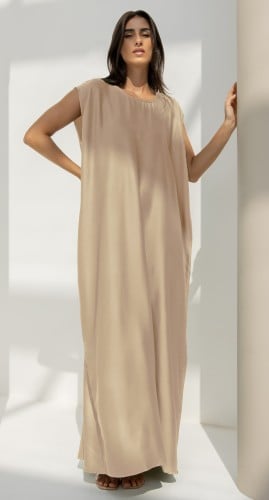 فستان عباية سكري حرير بارد