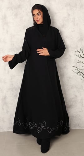 عباية كلوش تطريز فراشات