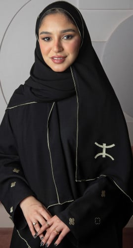 طرحة برج الحوت تطريز ذهبي