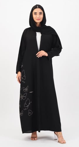 عباية بـ تطريزات فراشات