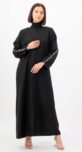 عباية تطريز زهرة الأقحوان أكتاف