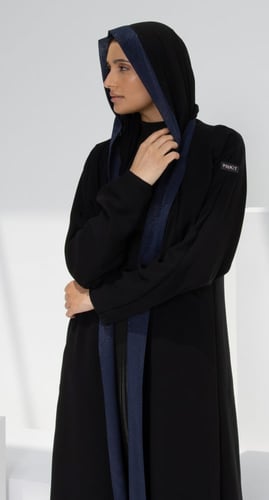 عباية دبل فيس كحلي وأسود