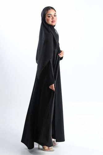 عباية سوداء جاكار أغصان