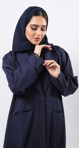 عباية بـ تصميم بليزر كحلي