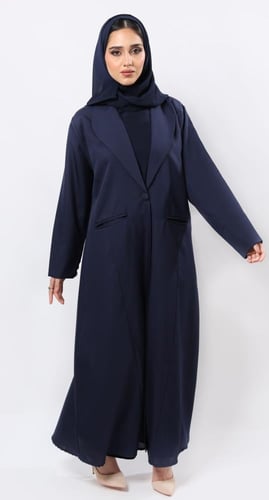 عباية بـ تصميم بليزر كحلي