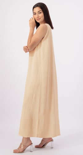 فستان عباية سكري كريب