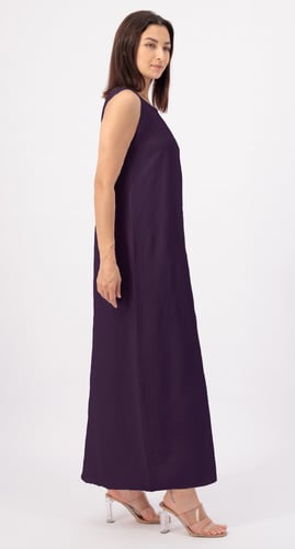 فستان عباية أرجواني كريب