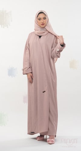 عباية عملية وردية