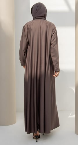 عباية لحمي معطف وأزرار خشبية