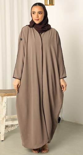 عباية نصف بشت كريب أمريكي رملي