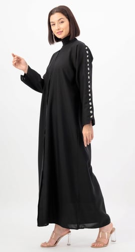 عباية تطريز زهرة الأقحوان أكتاف