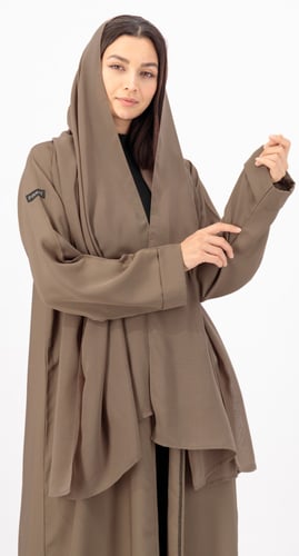 عباية رملي معتق حرير بارد