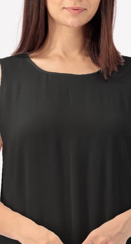 فستان عباية أسود كريب