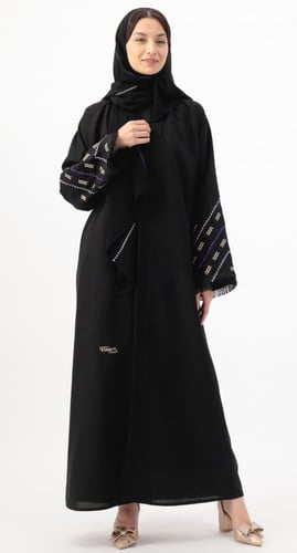 عباية برج الدلو تطريز ملون