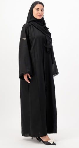 عباية برج الدلو تطريز أسود