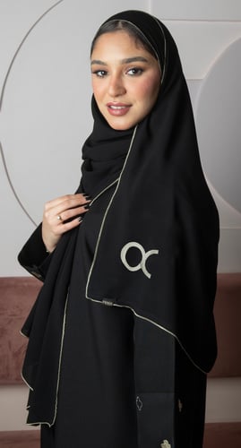 طرحة برج الثور تطريز ذهبي