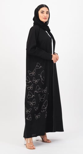 عباية بـ تطريزات فراشات