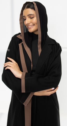 عباية ياقة لحمي ربع كلوش