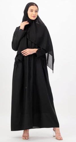 عباية جيوب كسرات وأزرار بـ الأكمام