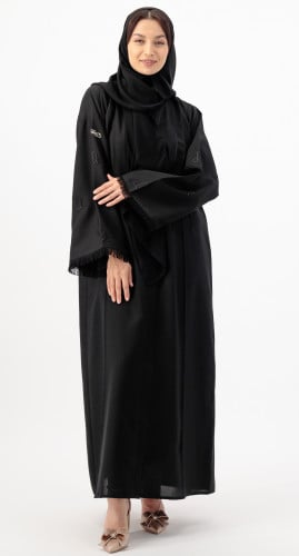 عباية برج الجدي تطريز أسود