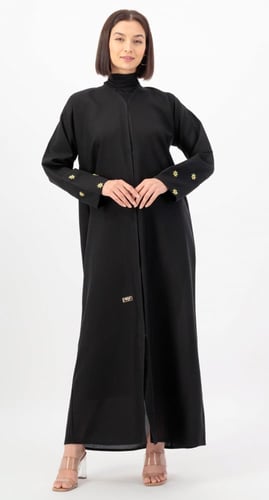 عباية تطريز زهرة الشمس