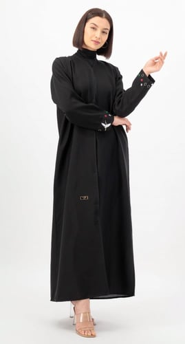 عباية طقطق أكمام تطريز طائر