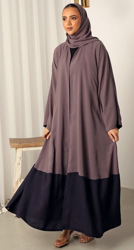 عباية دبل فيس موف وبنفسجي