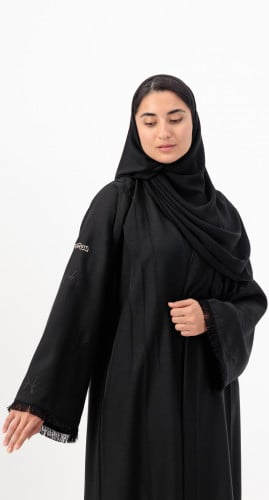 عباية برج الحوت تطريز أسود