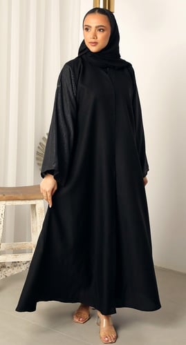 عباية كلوش كسرة من الخلف لامعة