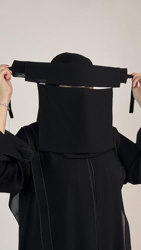 نقاب ابو رده وسط بمطاطين قصيره