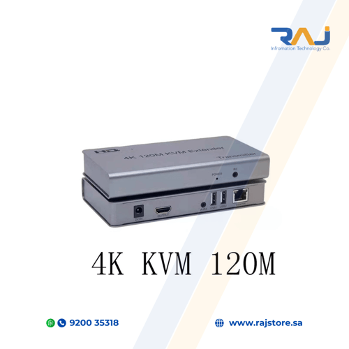 موسع وناقل HDMI KVM 4K عبر الإيثرنت لمسافة 120 متر