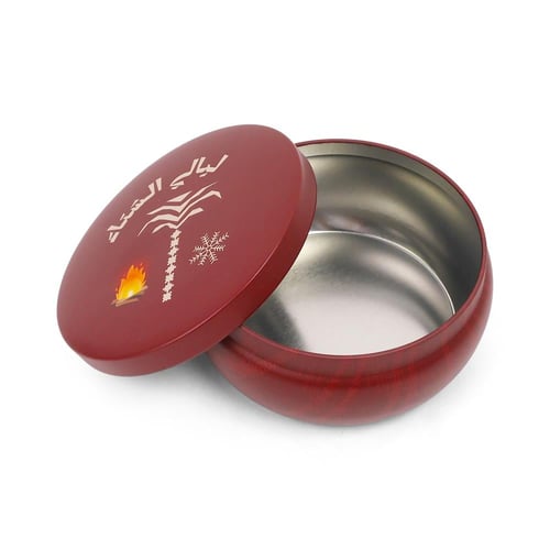 مجموعة (6) علب معدنية فاخرة "ليالي الشتاء" لون عود...