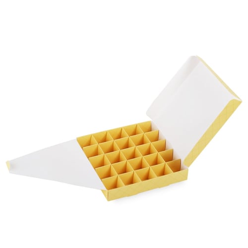 مجموعة (12) علبة فاخرة للشوكليت والحلويات لون أصفر...