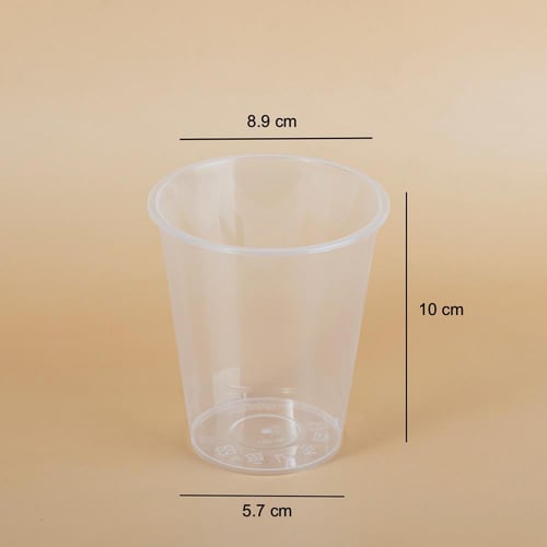 مجموعة (25) كوب بلاستيك شفاف | 12 انز