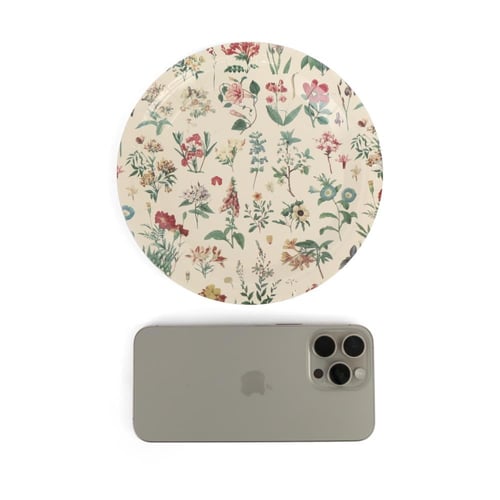 مجموعة (10) صحون ورقية بطباعة أزهار | 7 أنش