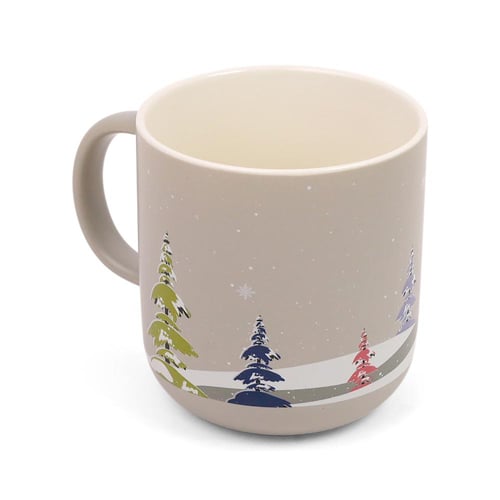 كوب سيراميك شتوي" لمة أهل وشبّة حطب " لون رمادي- 3...