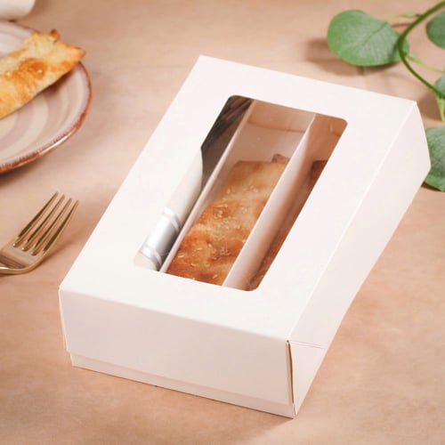 مجموعة (12) علبة بيضاء فاخرة مقسمة للفطائر والحلوي...