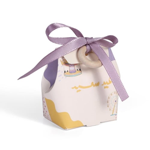 علبة توزيعات"عيد سعيد" - (12) حبة |6.5*5.5*3 سم