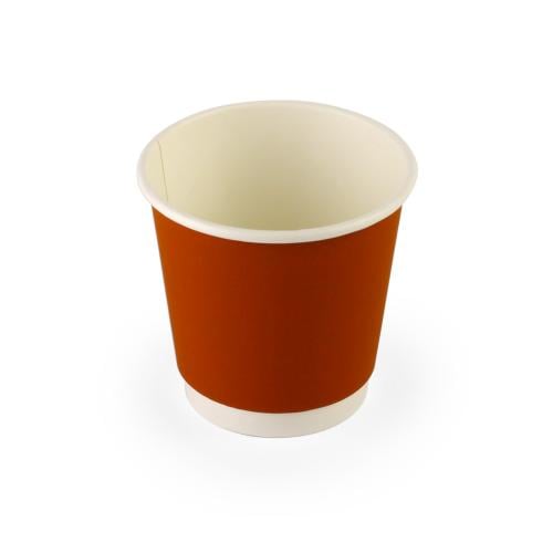 أكواب ورق مخمل بطبقتين اللون بني-(25) حبة| 8 انز