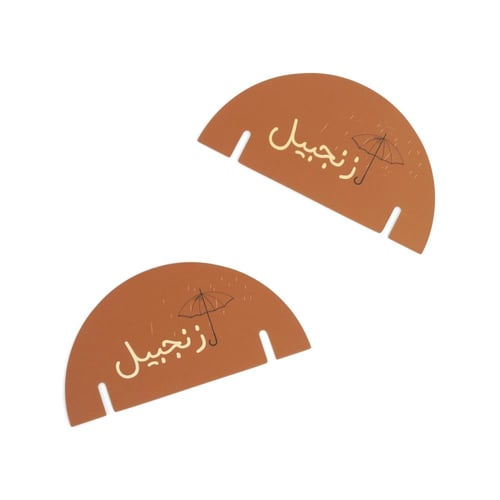 مجموعة (12) كرت للأكواب "زنجبيل" بثيم شتوي ومظلة -...