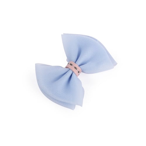 مجموعة (12) فيونكة تل بلون سماوي | 4.6 سم